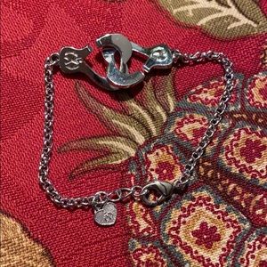 Silver handcuff small bracelet 6.5”